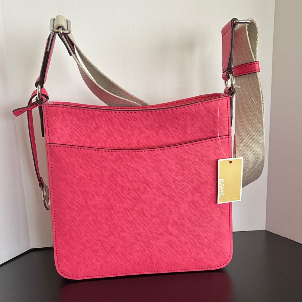 ☀️Michael Michael Kors Jet Set small Travel Crossbody Bag Hibiscus With Dust Bag - Picture 4 of 12